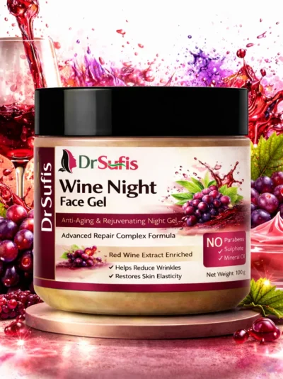 Clinically Formulated Red Wine Face Gel for Glowing Skin